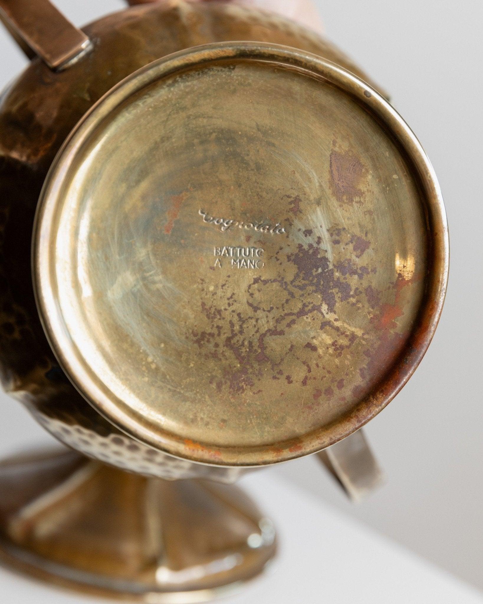 Vintage Messingdose mit Deckel - Handgefertigt, Italien, 1940er Jahre im Angebot 4