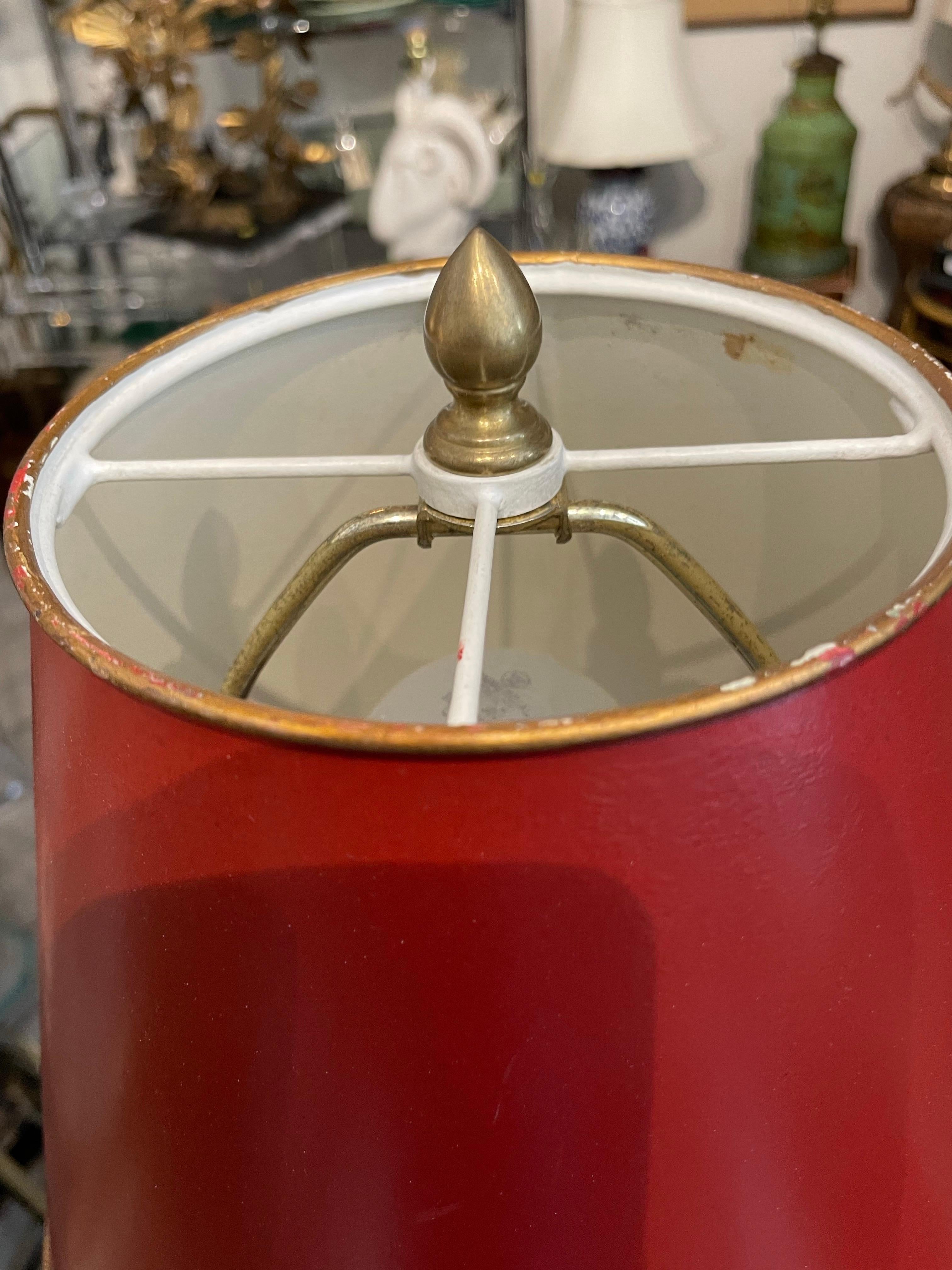 Lampada da terra in ottone e talpa vintage in vendita 2