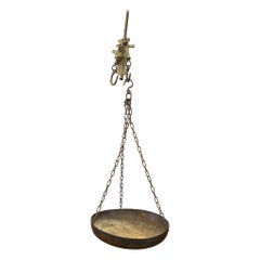 Balance et plateau vintage en laiton