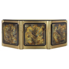 Vintage Brass "Tree of Life" Credenza by Bernhard Rohne for Mastercraft