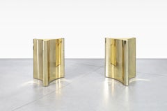 Vintage Brass "Trilobi" Pedestal Dining Table by Mastercraft