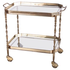 Vintage Brass Trolley for Maison Jansen, 1960s