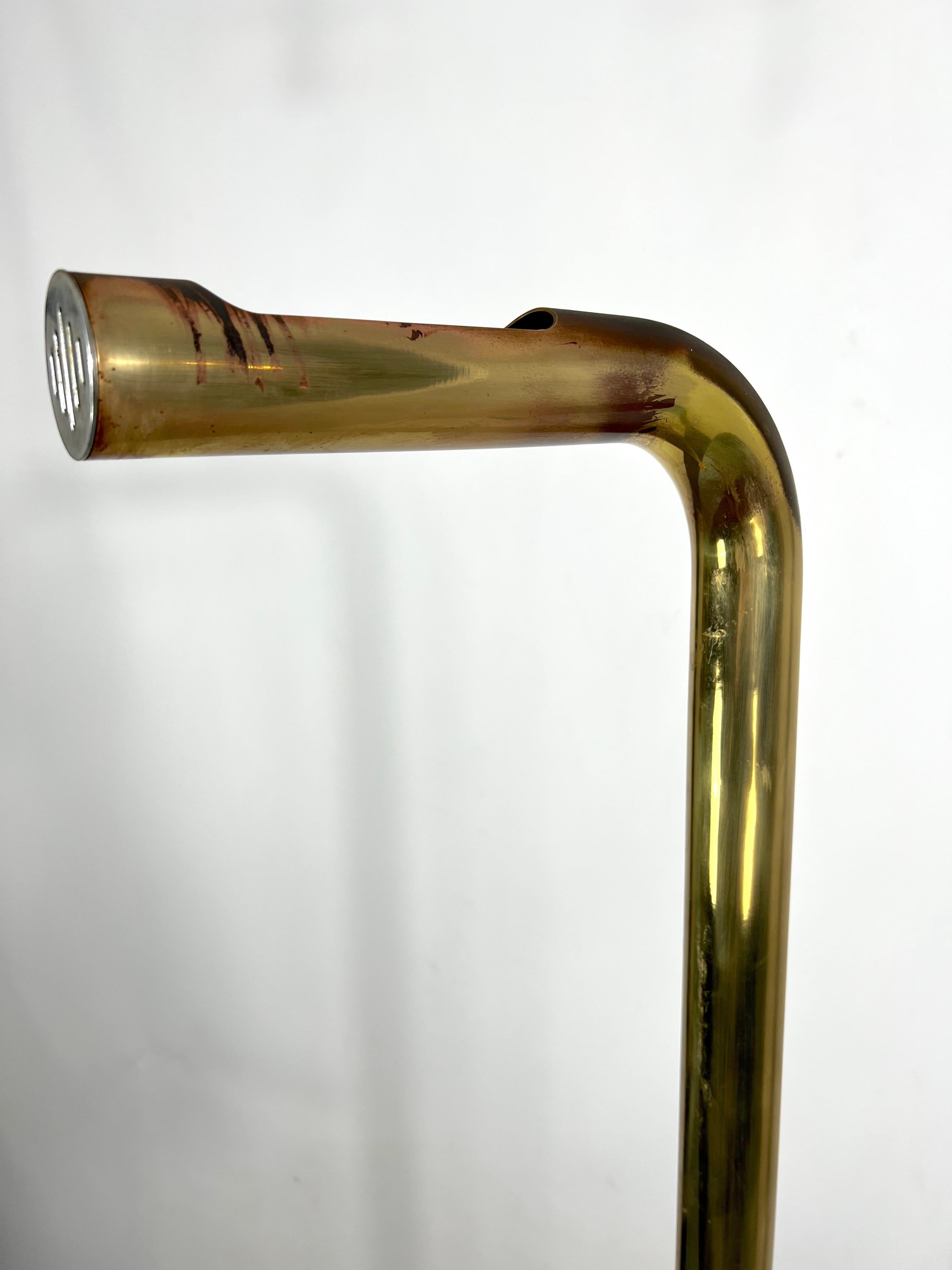 Vintage Brass Tube Floor Lamp, Italy, 1970s For Sale 5