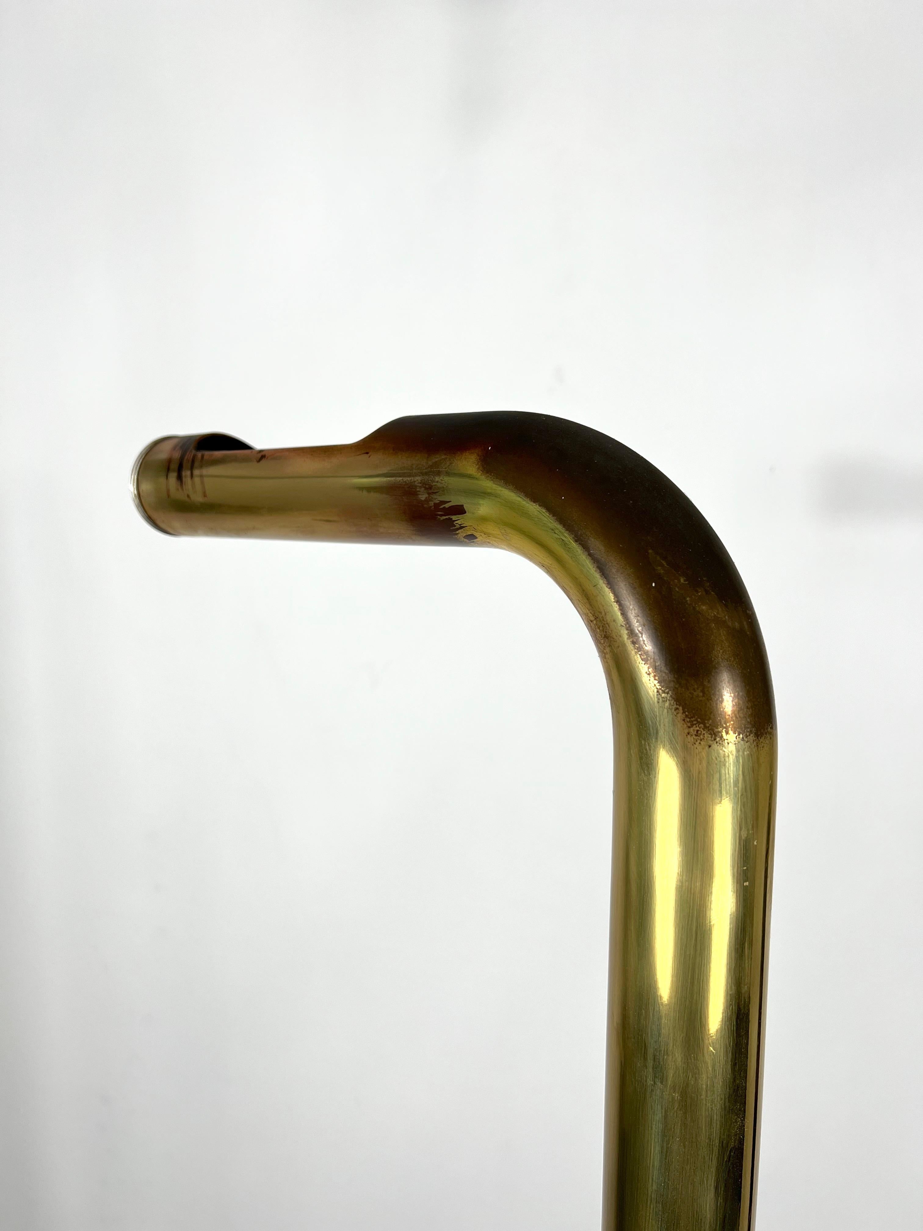 Vintage Brass Tube Floor Lamp, Italy, 1970s For Sale 6
