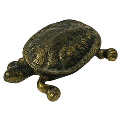 Vintage Brass Turtle Box