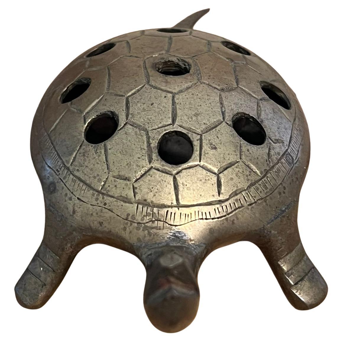 Vintage Brass Turtle with holes Figurine