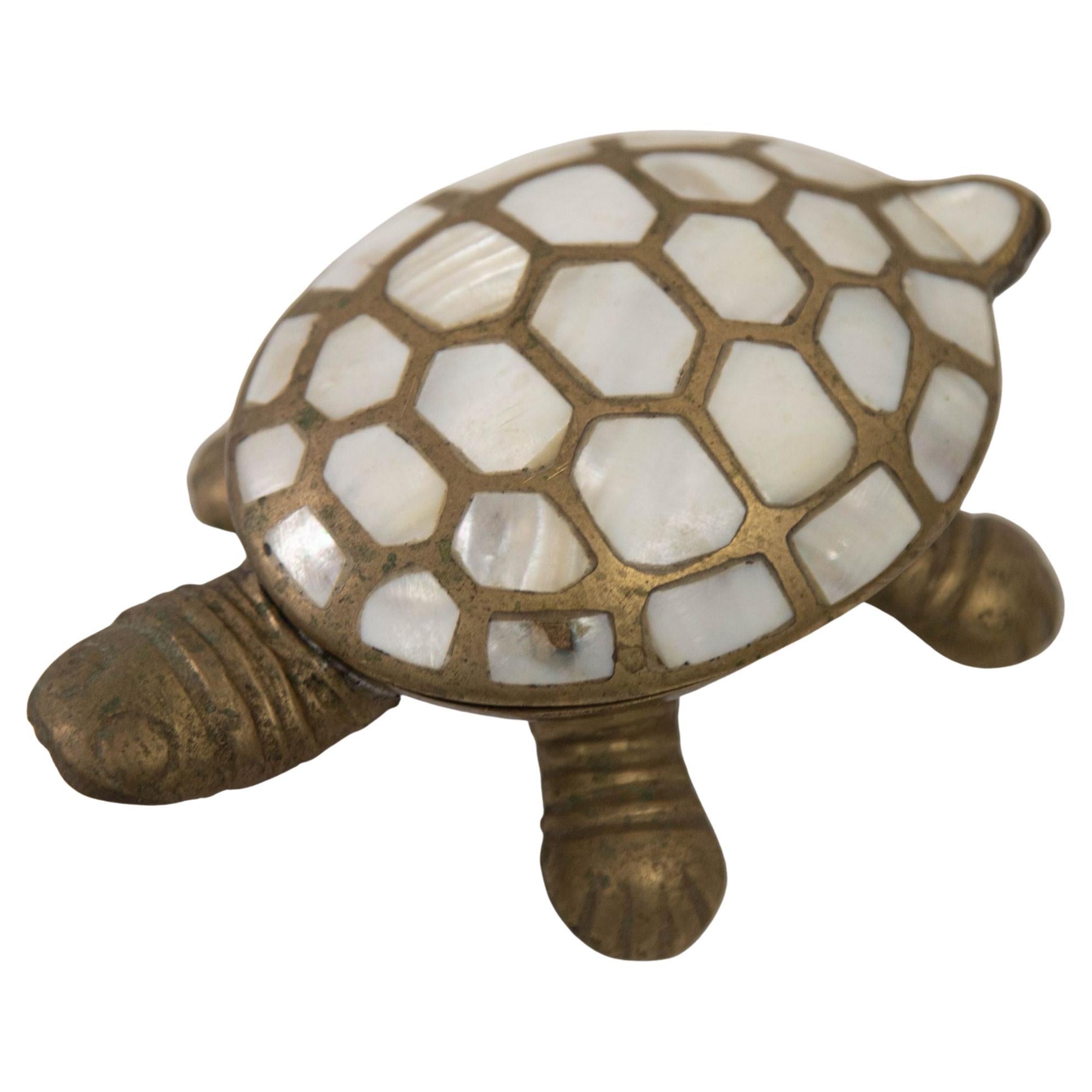 Stunning Large Scale Brass Sea Turtle Box at 1stDibs