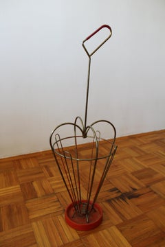 Vintage Brass Umbrella Stand 1950s