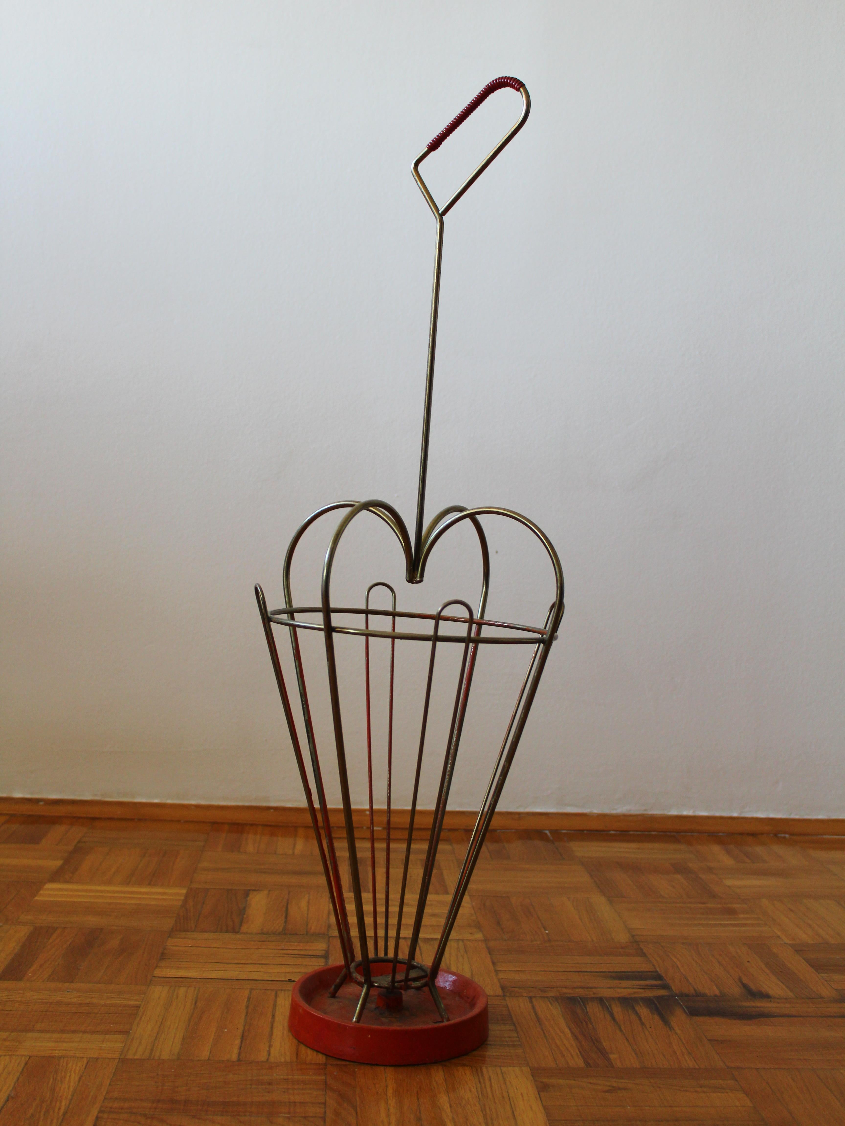 Vintage Brass Umbrella Stand 1950s In Good Condition For Sale In Čelinac, BA