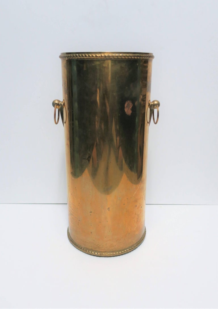 Vintage Brass Umbrella Stand For Sale at 1stdibs