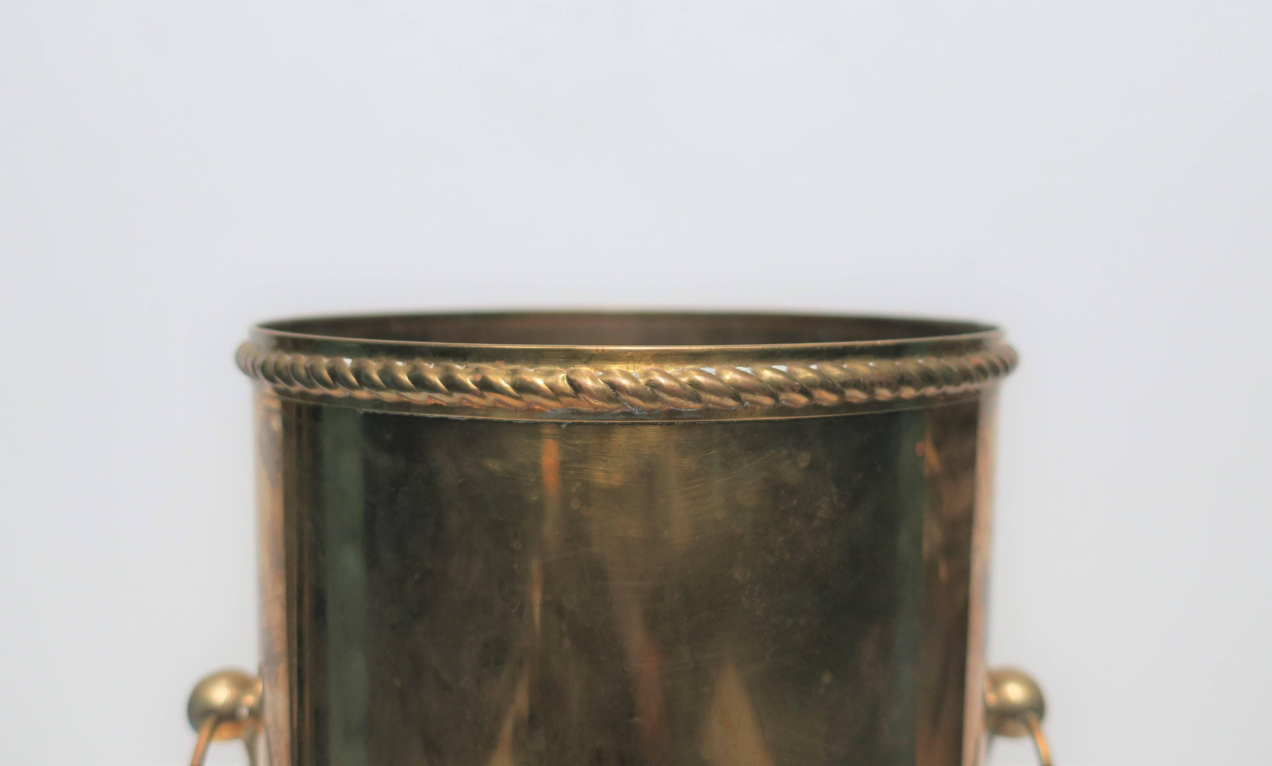 Vintage Brass Umbrella Stand In Good Condition In New York, NY