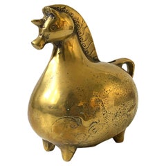 Vintage Brass Unicorn Bank