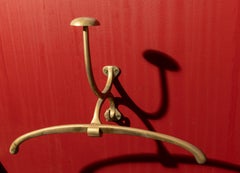 Vintage Brass Valet Coat and Hat Hanger