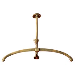 Vintage Brass Valet Coat and Hat Hanger