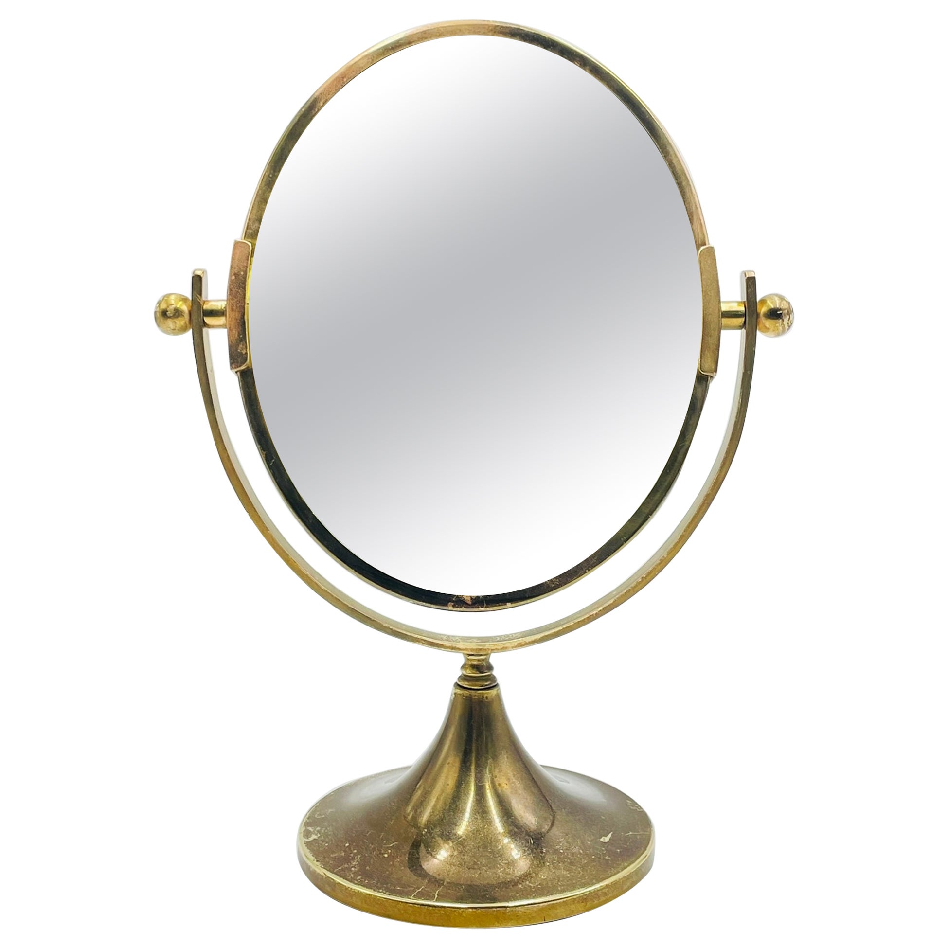Vintage Brass Vanity Mirror by Charles Hollis Jones, USA, 1960s
