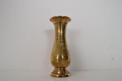 Jarrón vintage de latón de la India, años 60