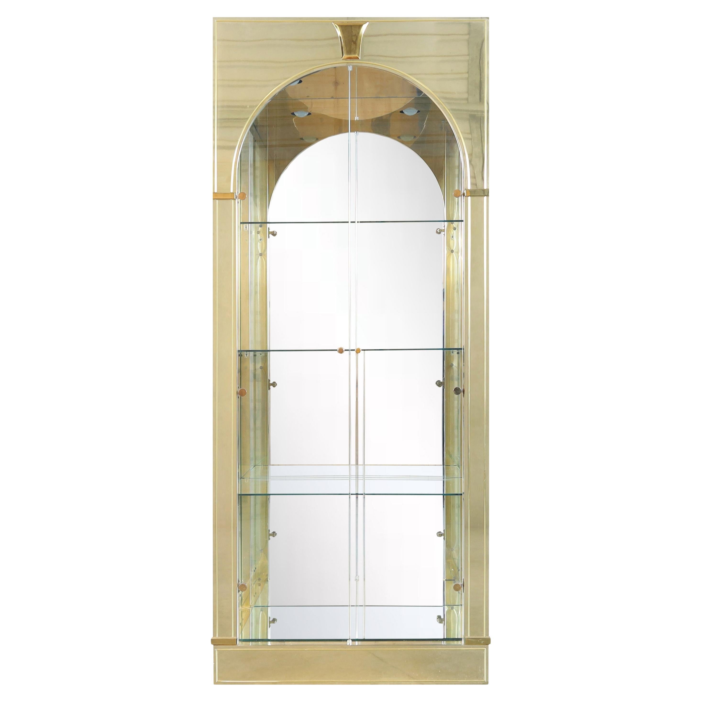 Vintage Brass Vitrine / Display Cabinet by Mastercraft