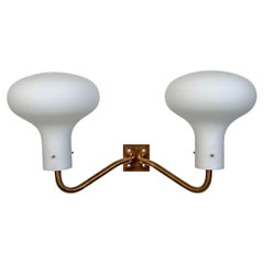 Vintage Brass Wall Lamp, Ignazio Gardella for Azucena, 1950s Italian Mid Century