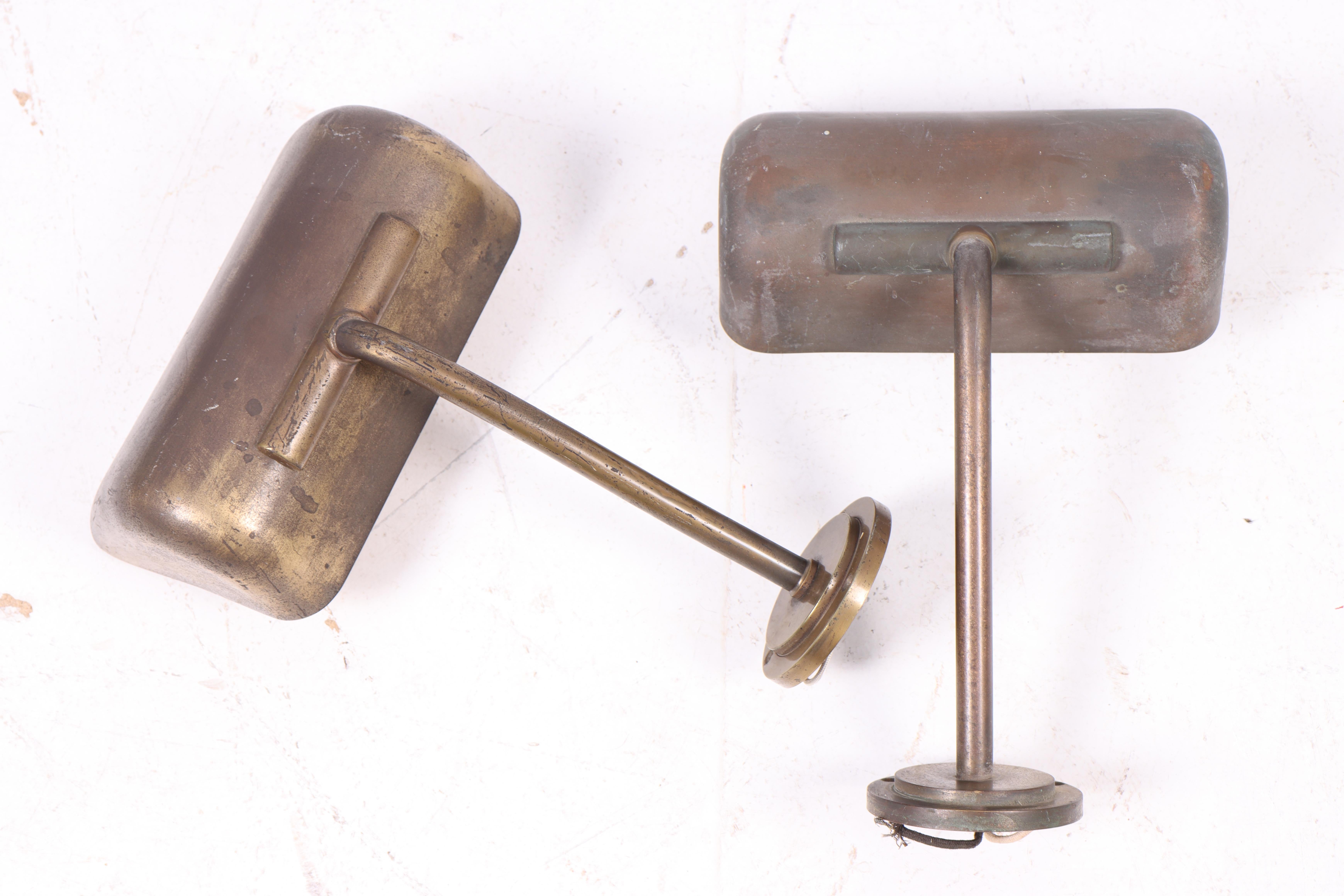 Vintage brass wall lamps 1940s, Danish design with timeless el For Sale 1
