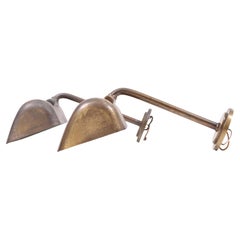 Vintage brass wall lamps 1940s, Danish design with timeless el