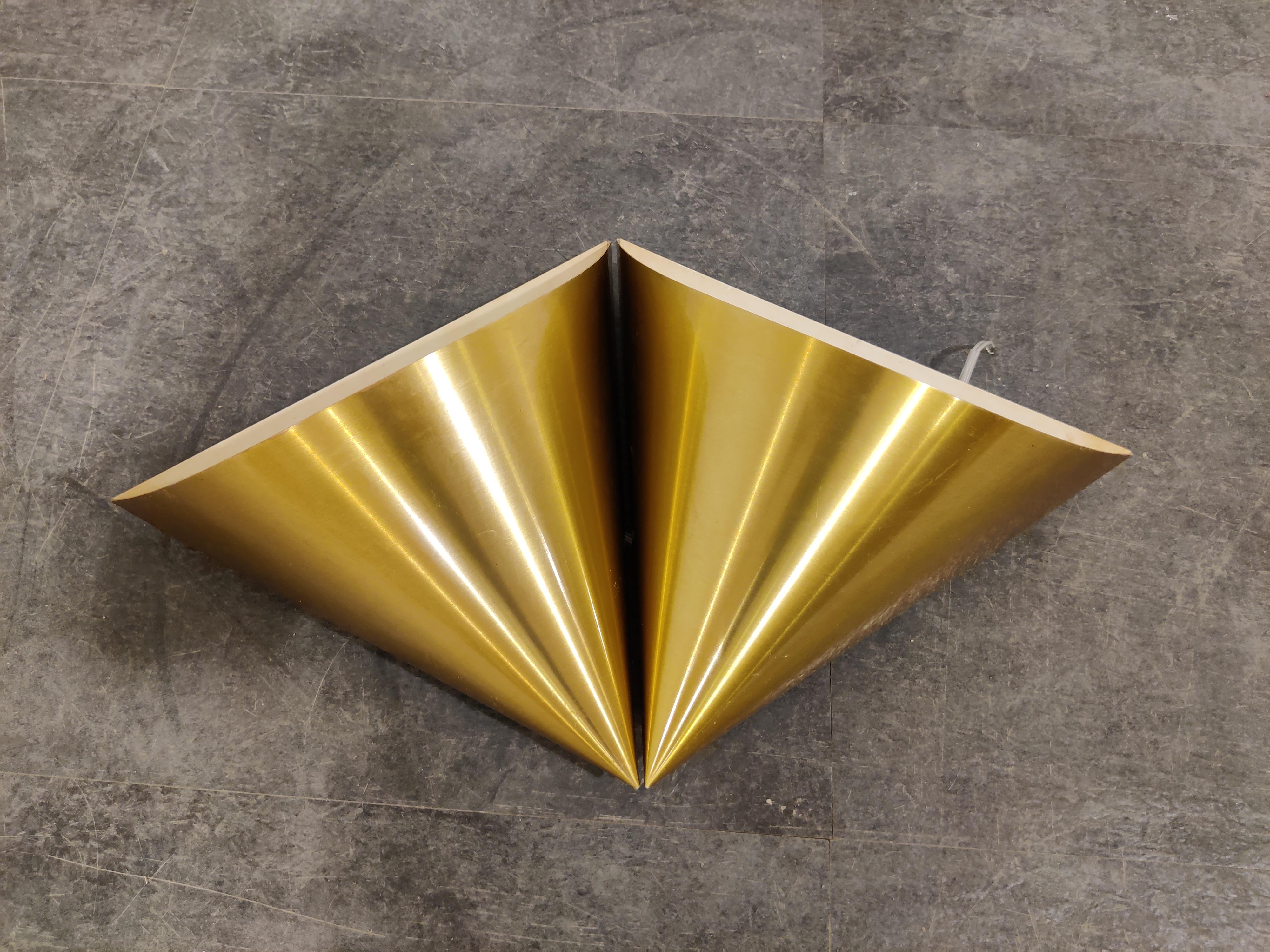 Vintage Brass Wall Lamps by Dieter Witte for Staff Leuchten, 1970s 1