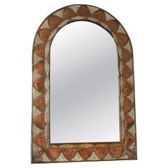 Vintage Brass Wall Mirror – Hollywood Regency, Spanish, 1960s