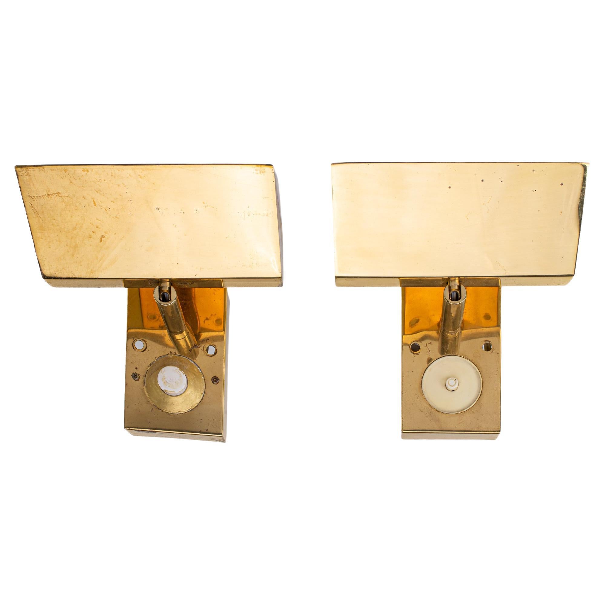 Vintage Brass Wall Sconces - Set of 2 For Sale