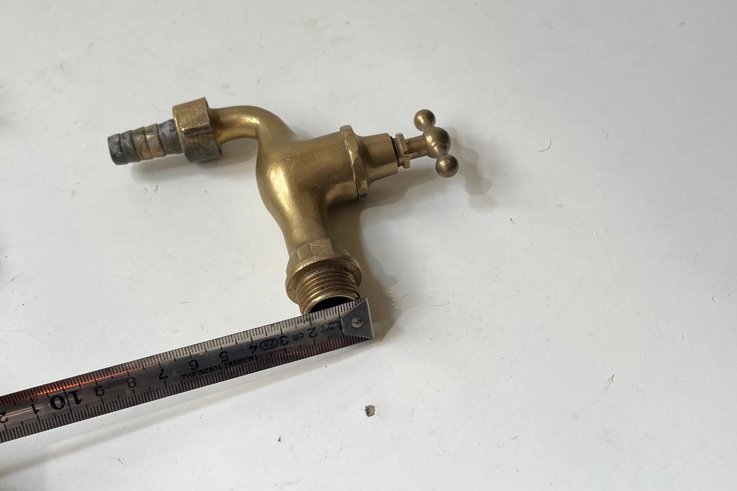 Brass Vintage brass Water Tap's - Faucet´s, 1950s, Set of 2 For Sale