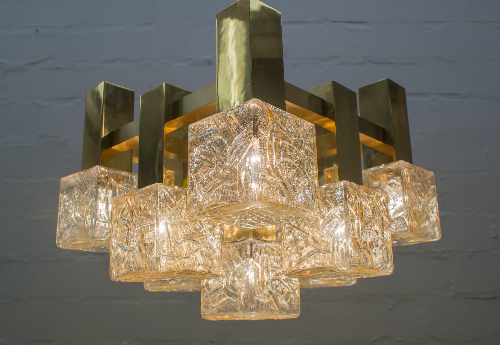 chandelier square glass shades