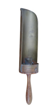 Candelabro Vintage de Latón y Madera Candelabro de Mano Farol India 13