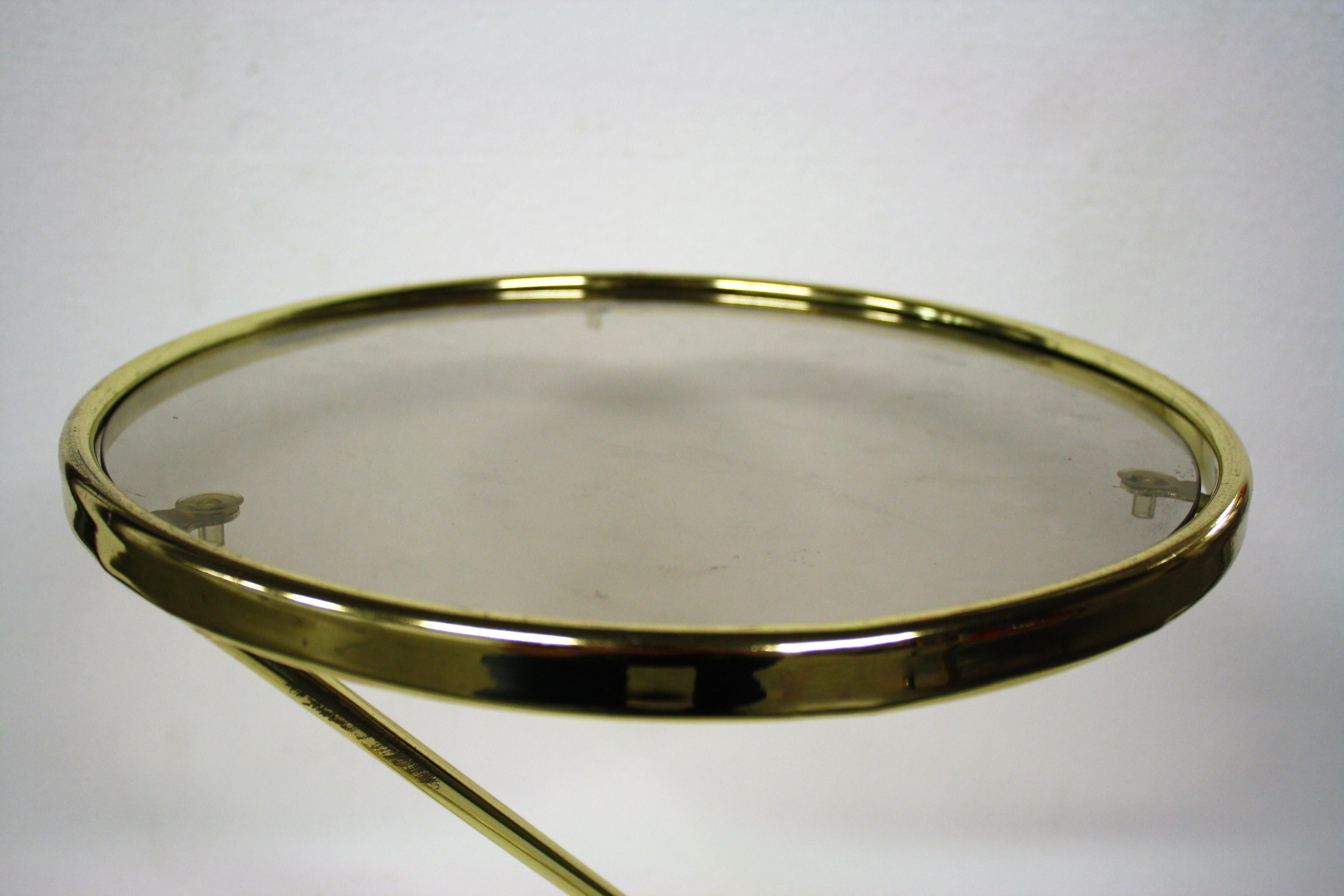 Vintage Brass Z-Shaped Side Table, 1970s 2