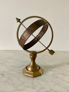 Vintage Brass Zodiac Armillary