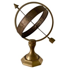 Vintage Brass Zodiac Armillary