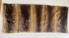 Vintage Beavers Fur Throw with Brocade Backing, 1940s American Style