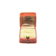 Vintage Bravingtons Ring Box, Orange Marbled Case
