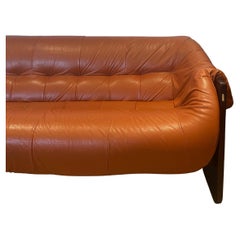 Vintage Brazilian Leather Loveseat