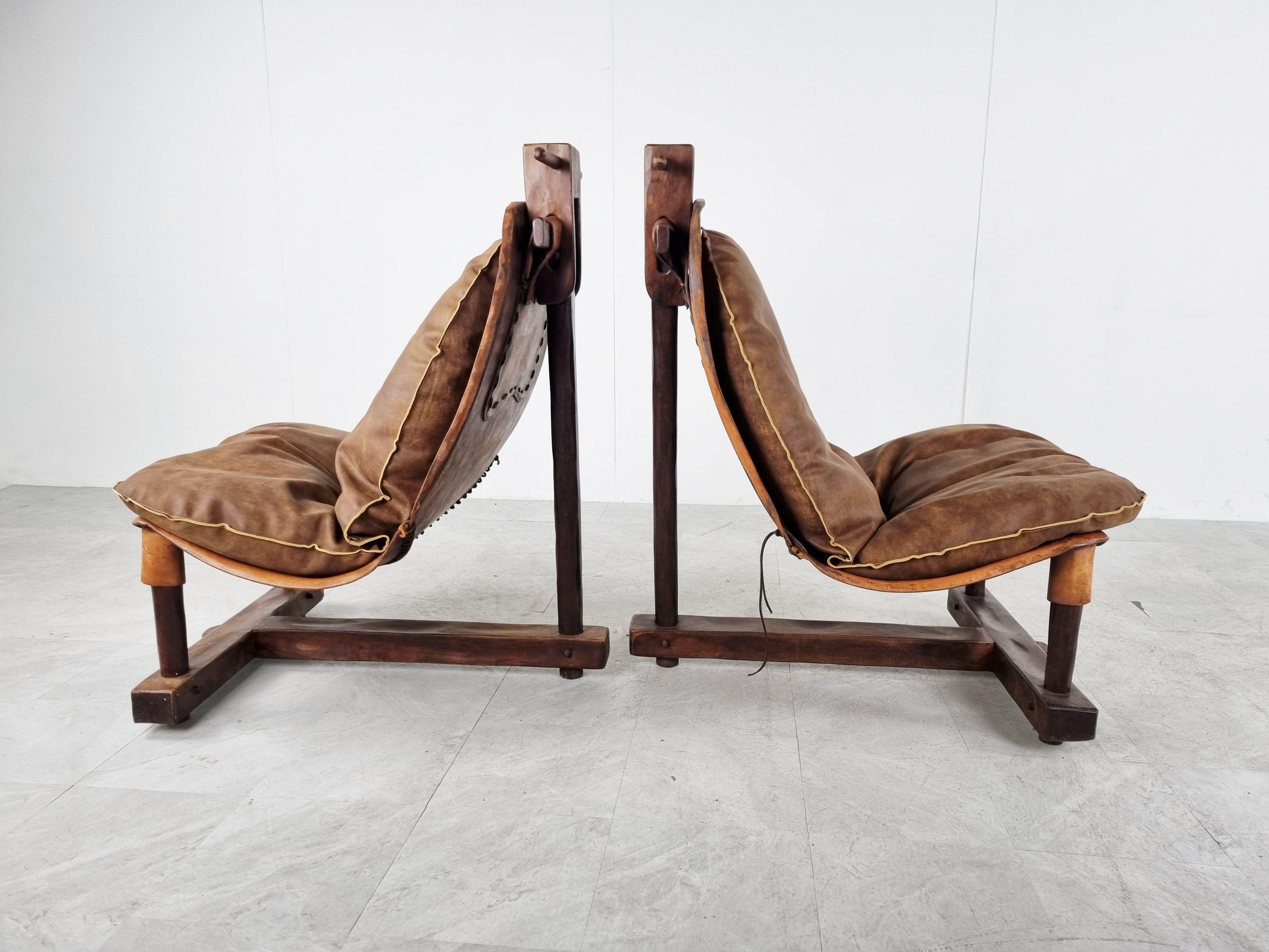Vintage Brazilian Lounge Chairs, 1960s Set of 2 In Excellent Condition For Sale In HEVERLEE, BE