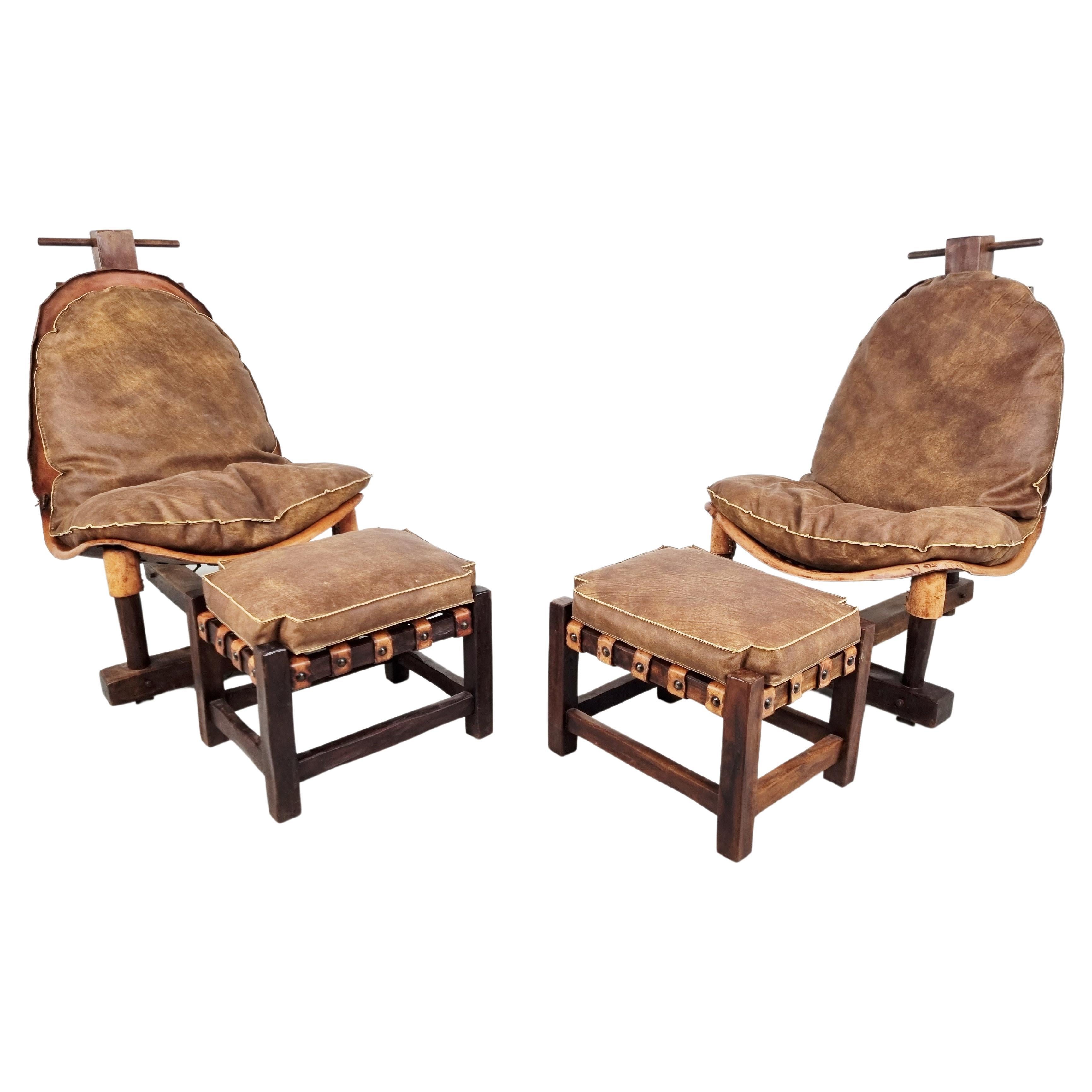 Vintage Brazilian Lounge Chairs, 1960s Set of 2