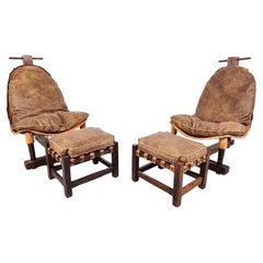 Vintage Brazilian Lounge Chairs, 1960s Set of 2