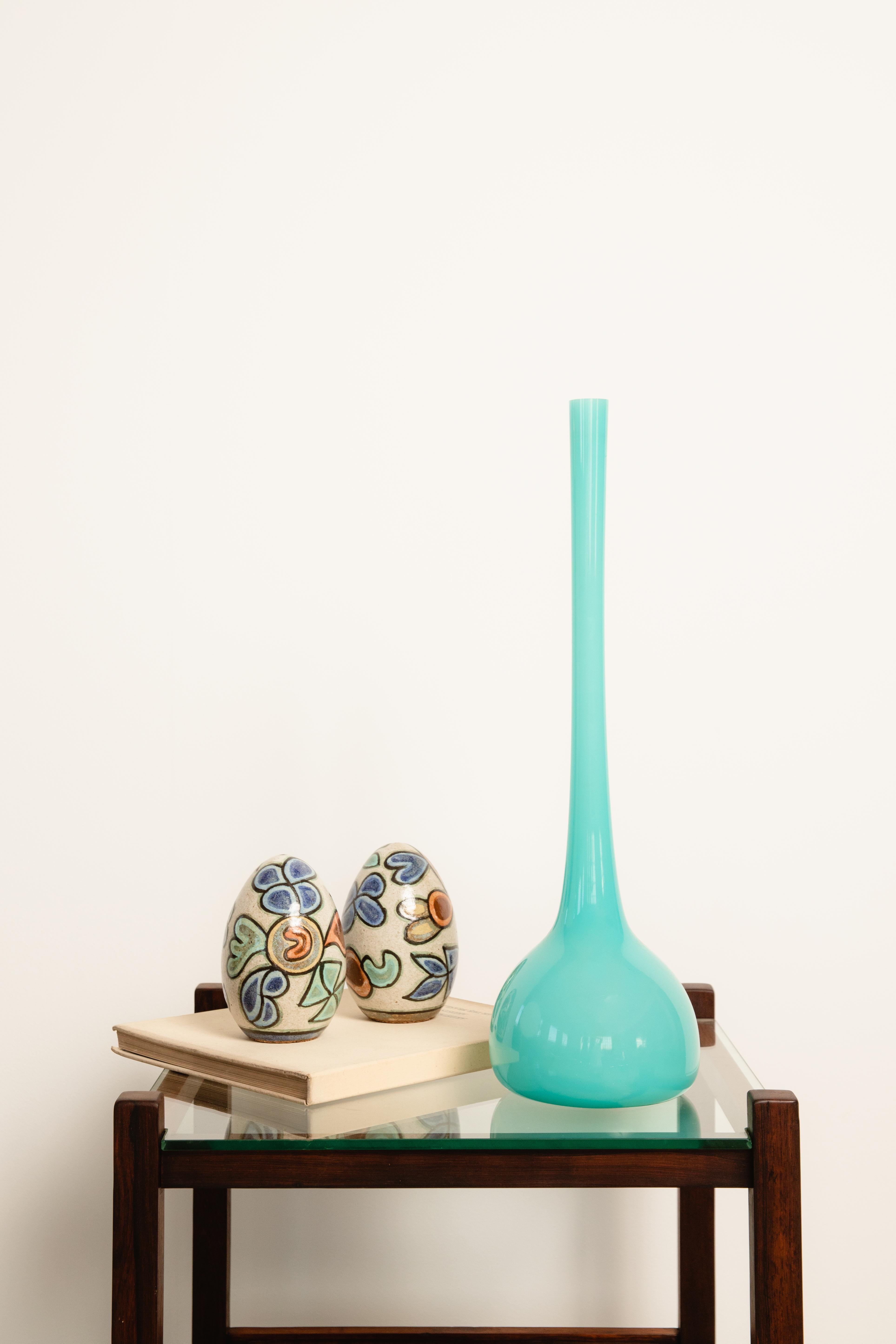 Mid-Century Modern Vintage Brazilian Opaline Bottle Vase For Sale