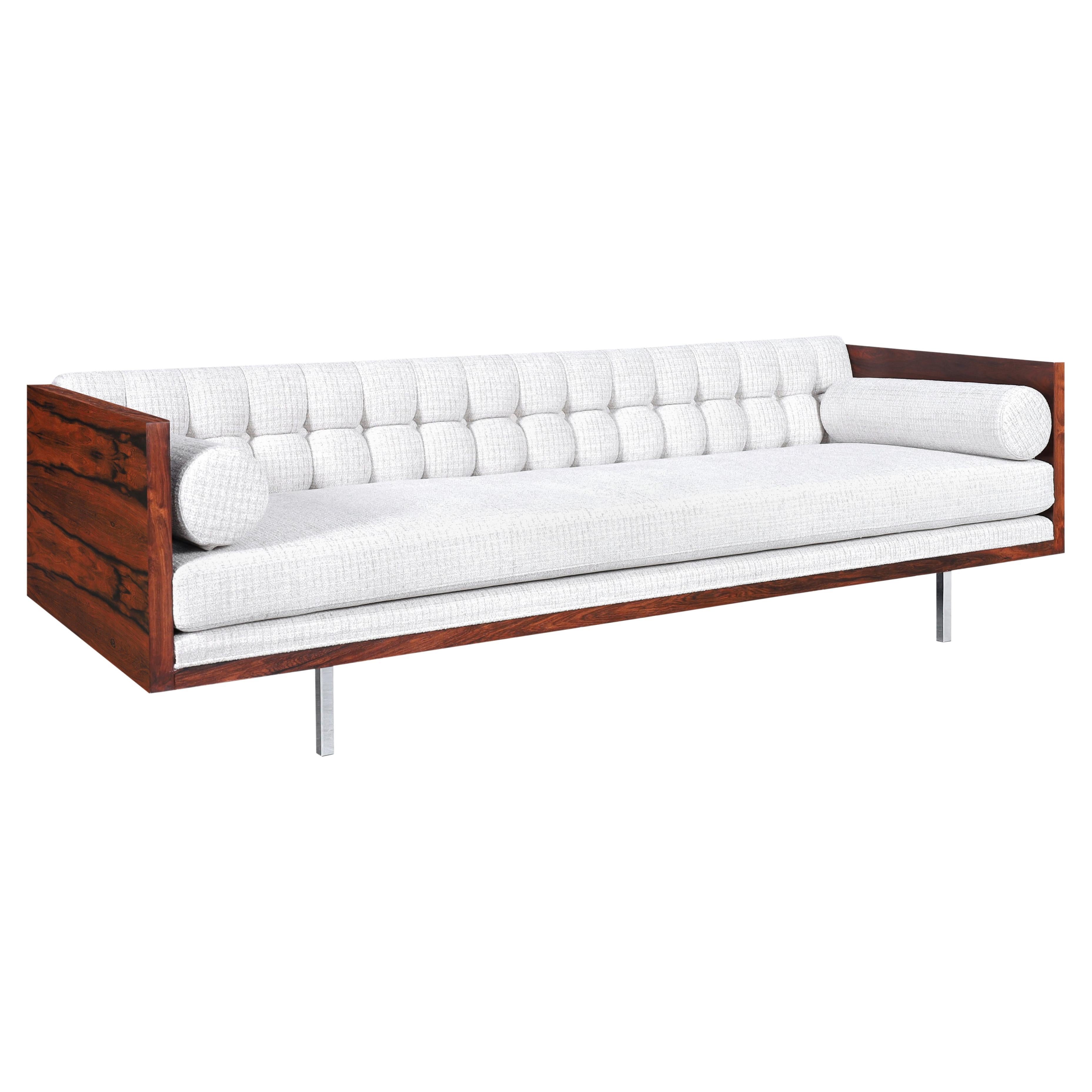Vintage-Sofa aus brasilianischem Rosenholz von Milo Baughman für Thayer Coggin im Angebot