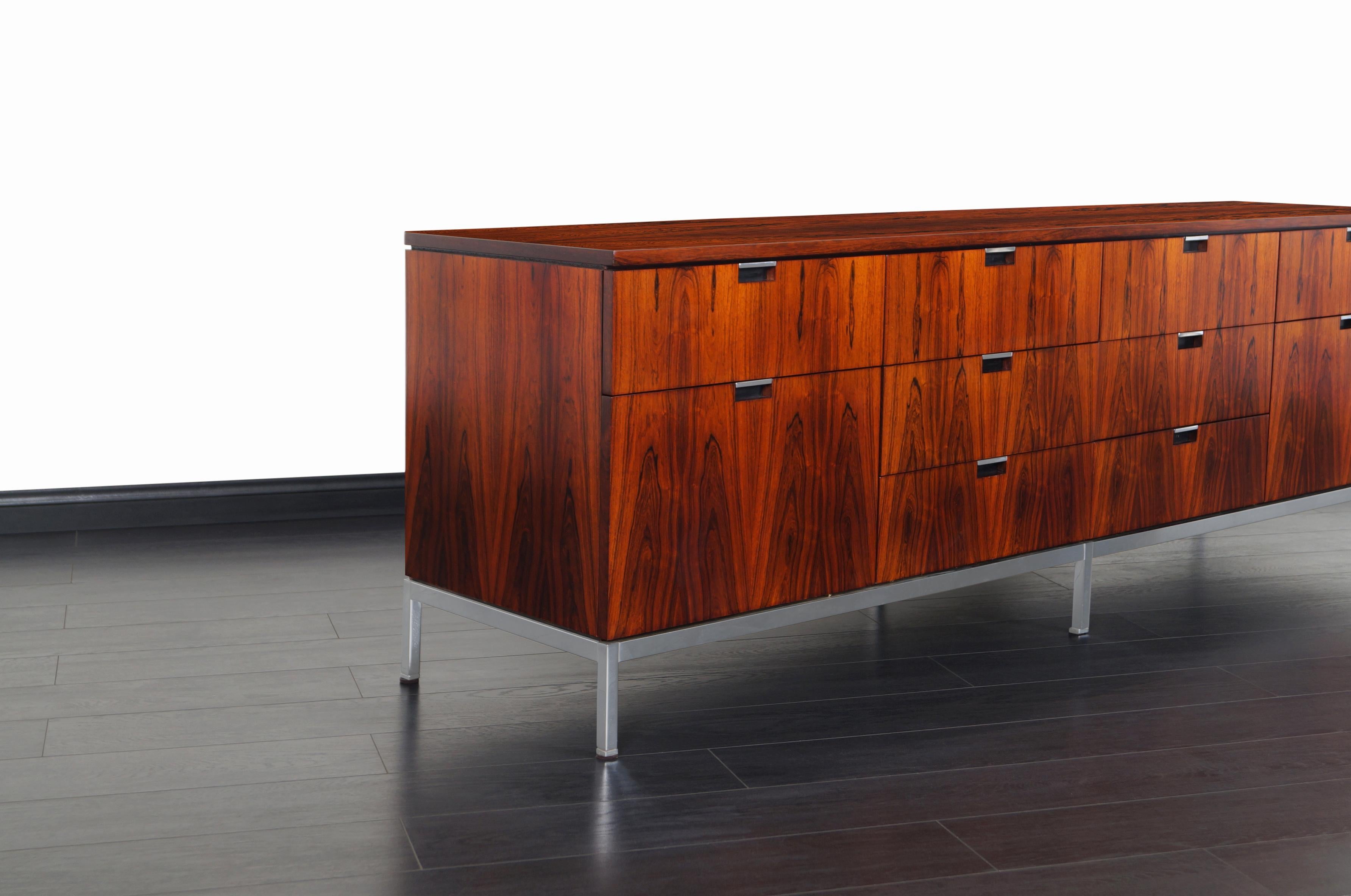 Mid-20th Century Vintage Brazilian Rosewood Credenza by Florence Knoll