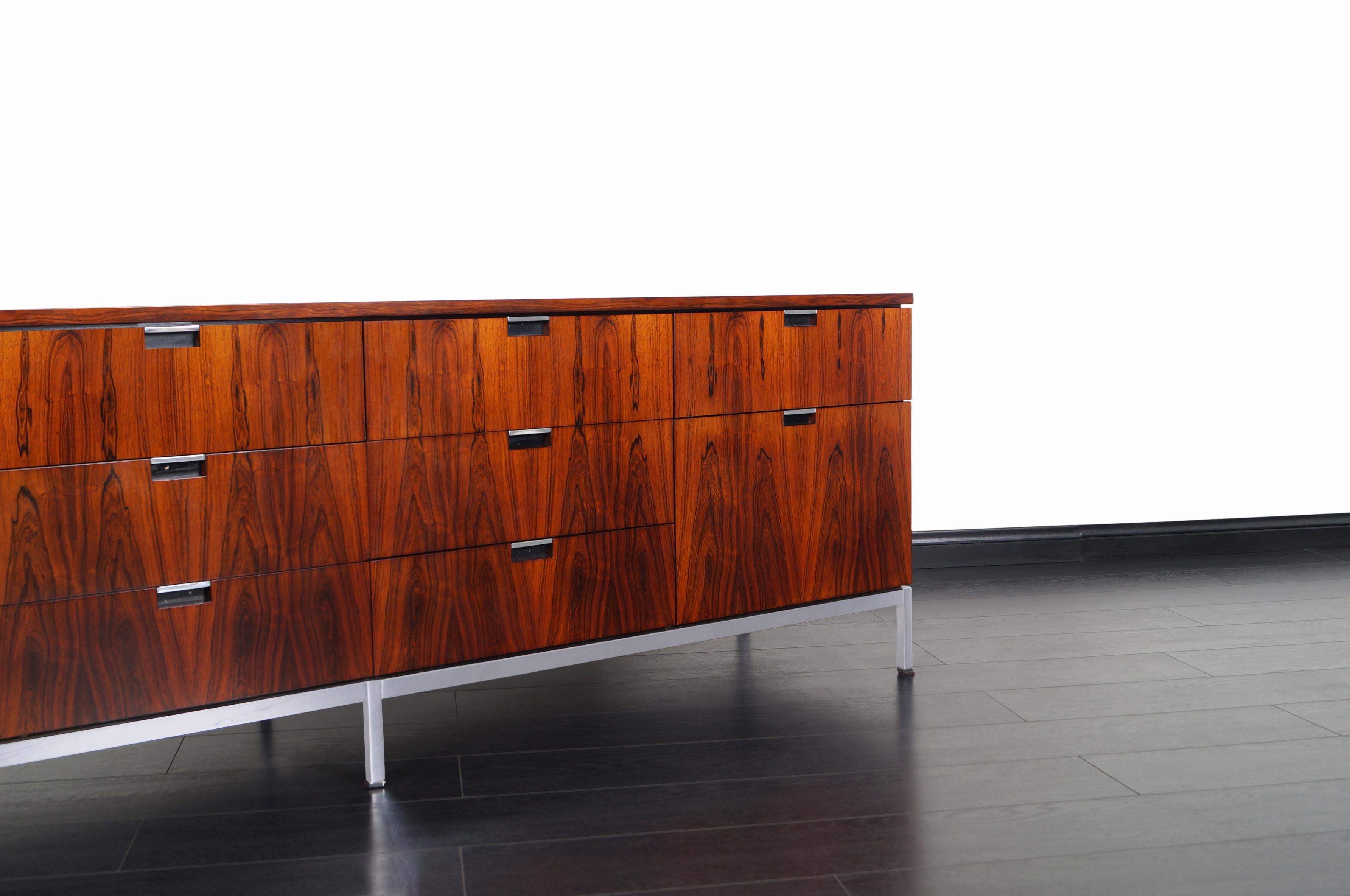 Vintage Brazilian Rosewood Credenza by Florence Knoll 1