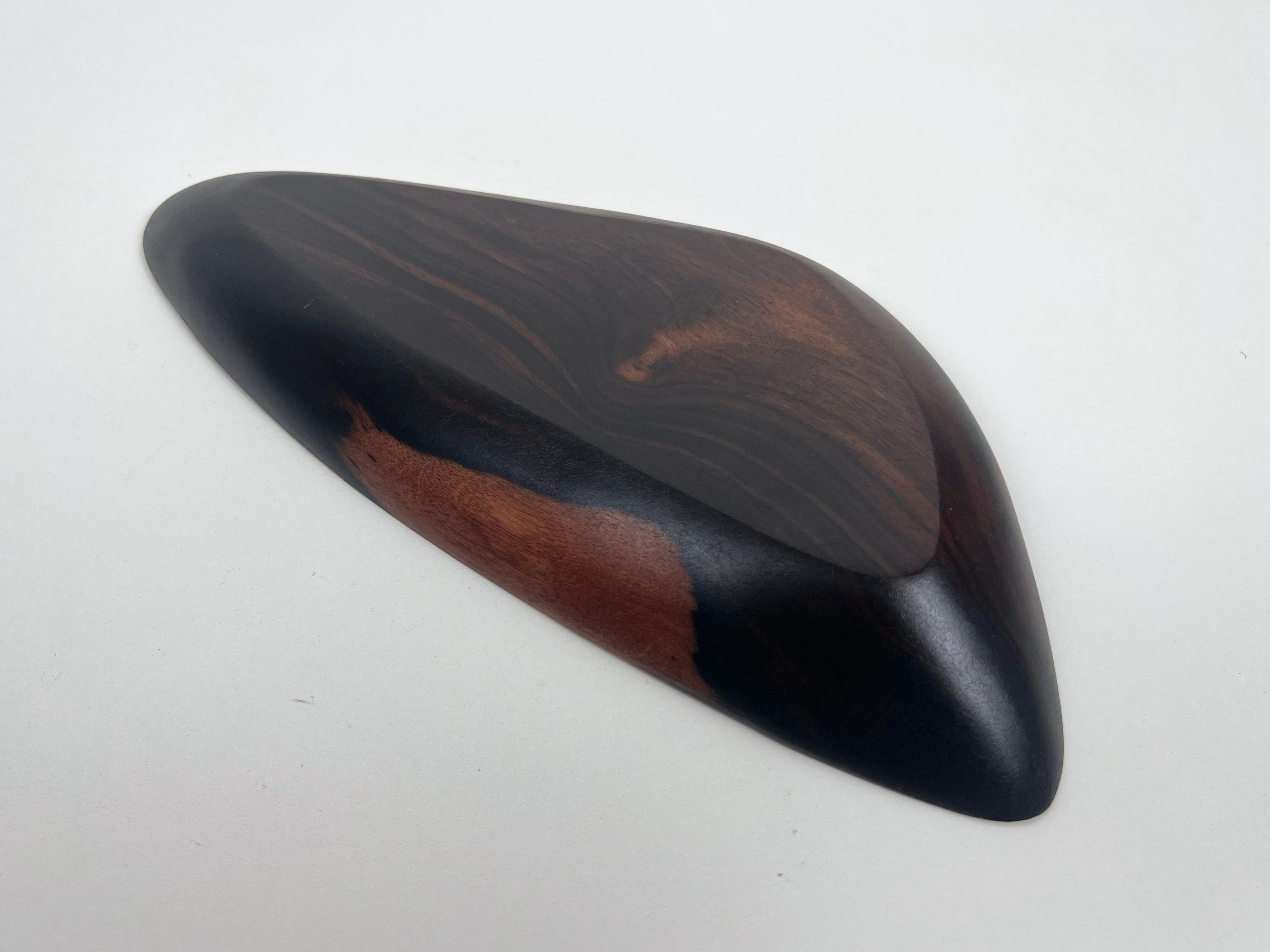 20th Century Vintage Brazilian Rosewood Divided Bowl For Sale