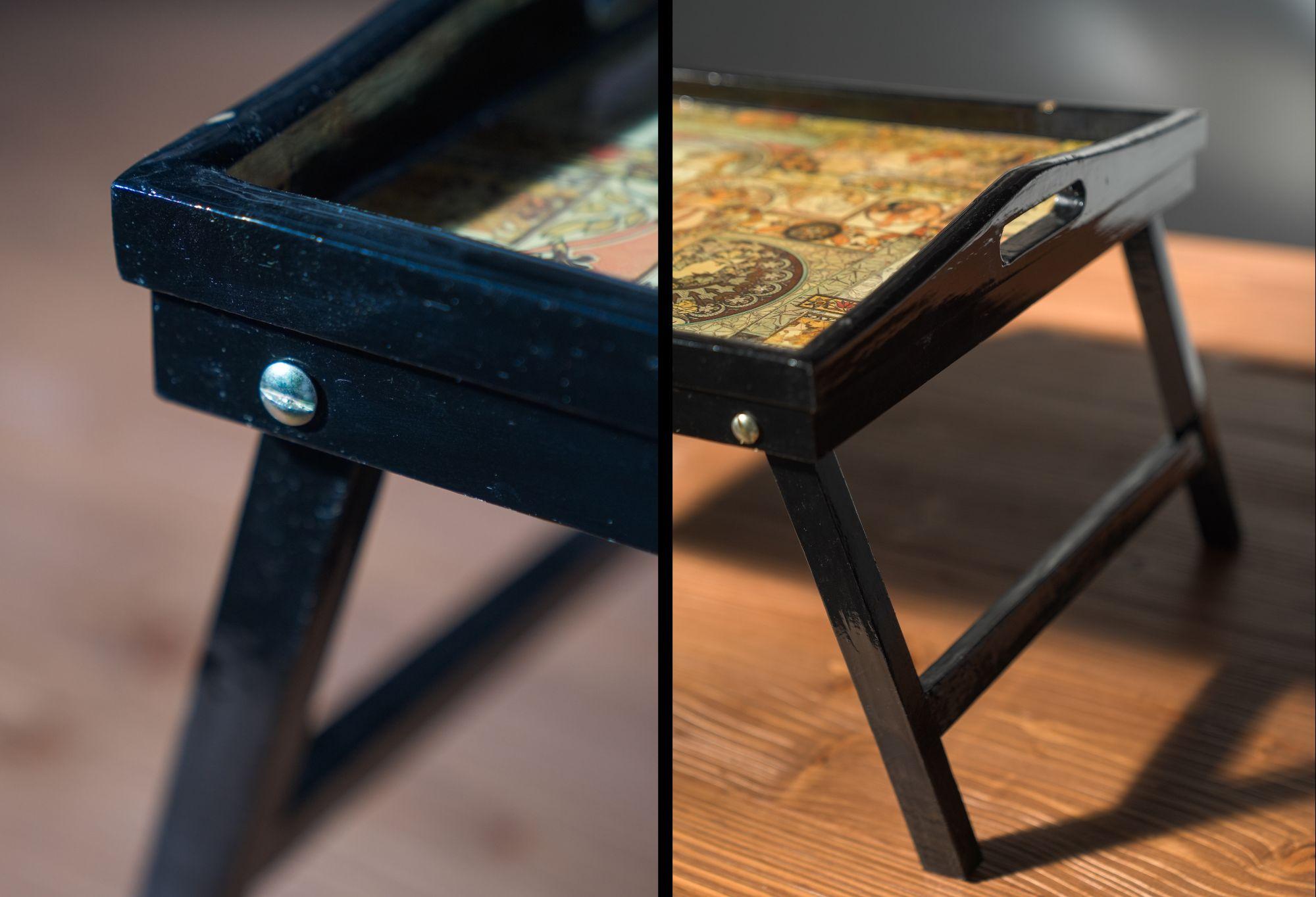 Vintage Breakfast Tray with Folding Legs – 1980s/1990s Functional and Stylish De in vendita 2