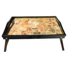 Vintage Breakfast Tray with Folding Legs – 1980s/1990s Functional and Stylish De