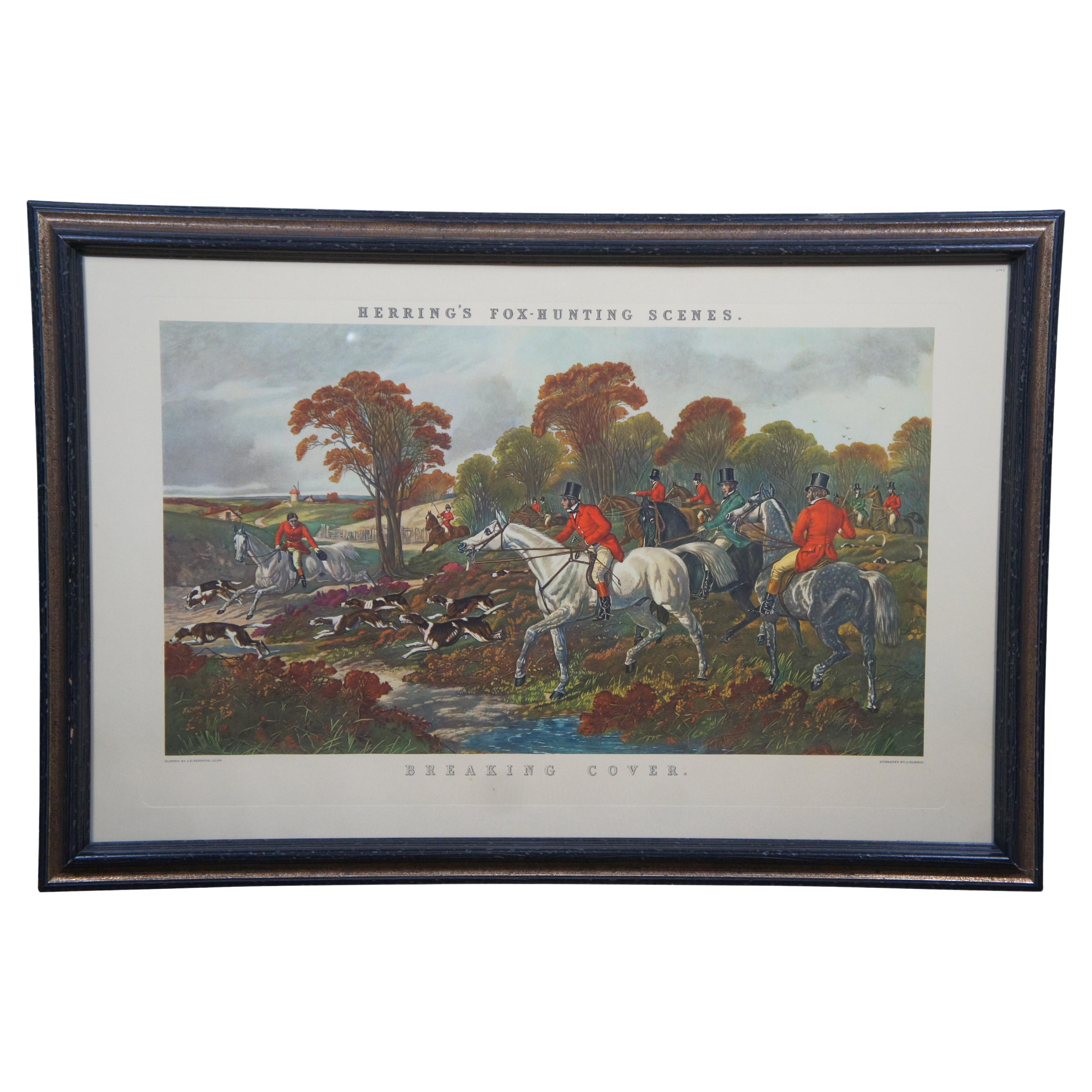 Fox Hunting "The Meet" Lithograph by Artist J. F. Herring For Sale at