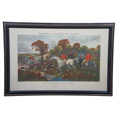 Vintage “Breaking Cover” Herrings Fox Hunting Scenes Equestrian Landscape Framed