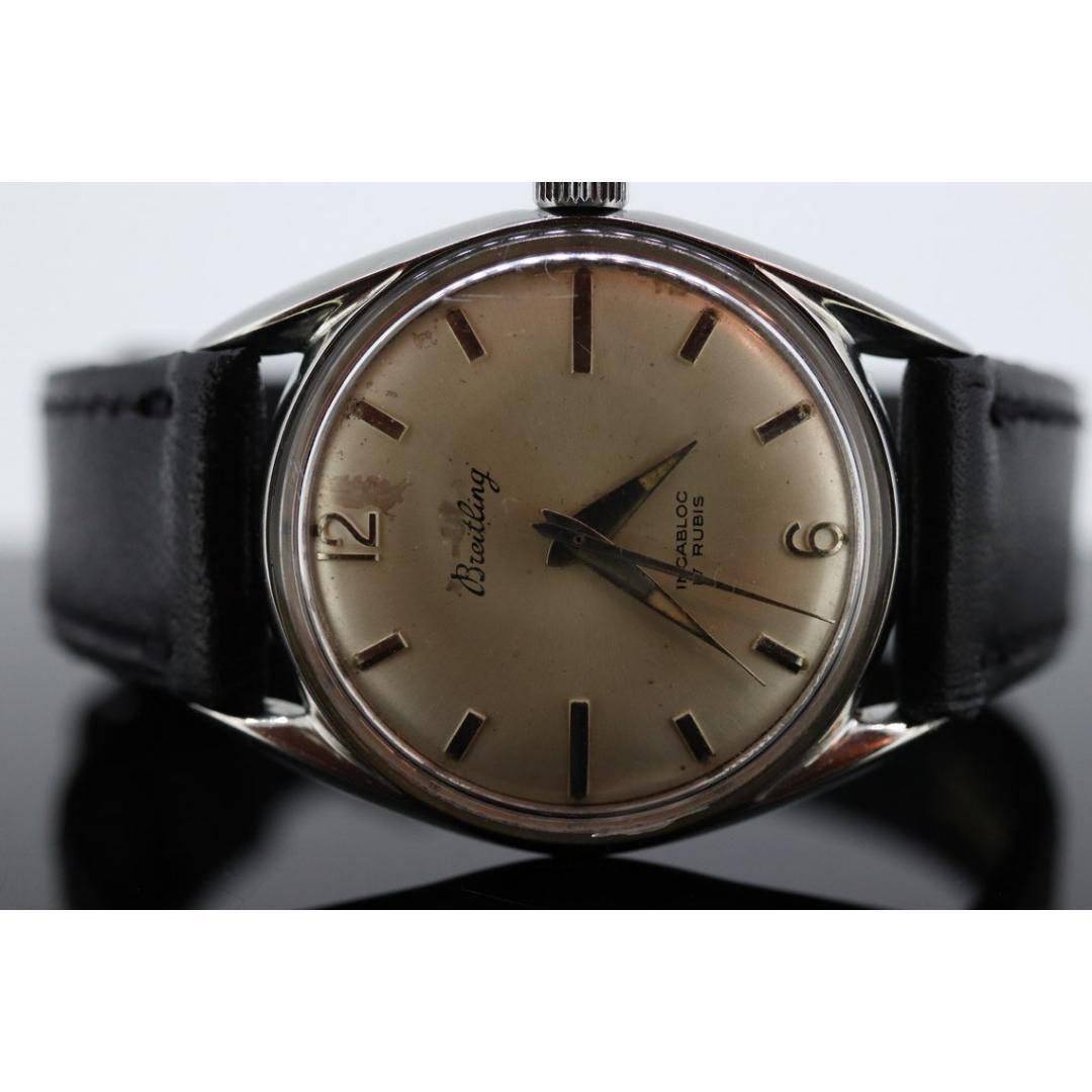 Vintage Breitling 17 Jewel Rubis Manual 1950s 34mm Watch 633 For Sale 1