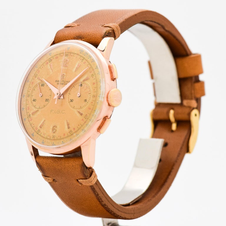 breitling rose gold chronograph
